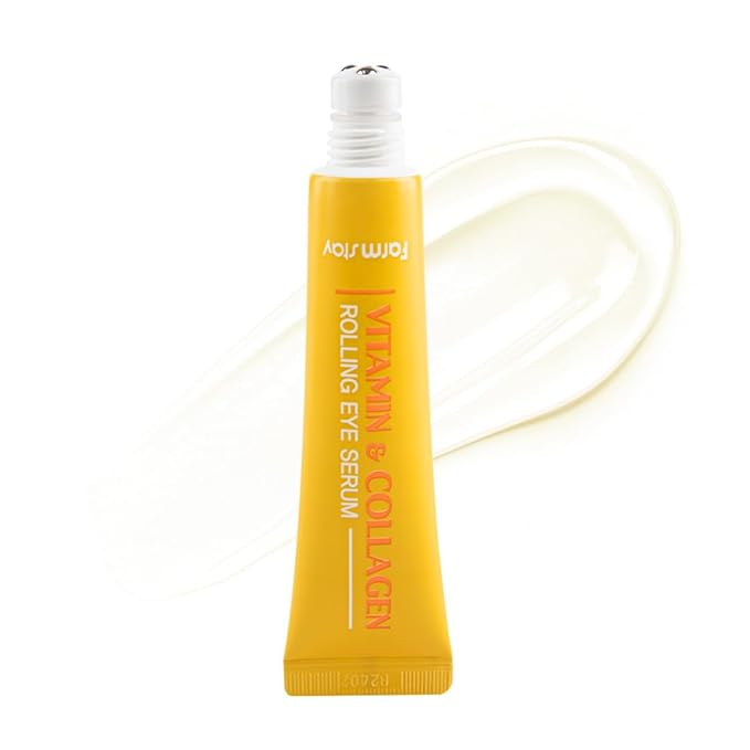 FARMSTAY Vitamin & Collagen Roll-on Eye Serum – Hydrating & Firming Eye Care, Reduces Puffiness, Dark Circles & Fine Lines – Easy-to-Apply Rollerball Design, 0.84 fl. oz.