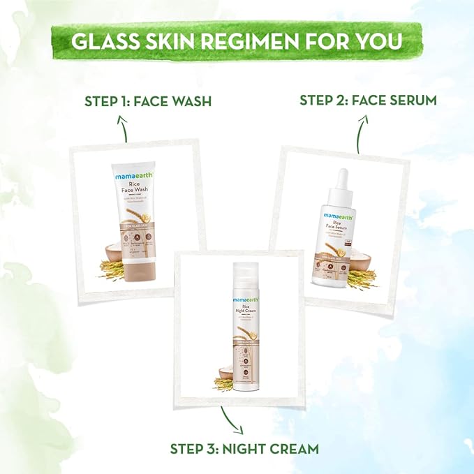 Mamaearth Rice Water Night Cream with Niacinamide for Radiant Skin | Hydrating Overnight Repair Face Moisturizer | All Skin Types | 1.76 Oz (50g)