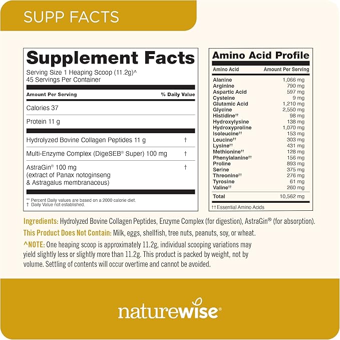 NatureWise Enhanced Collagen Peptides (45 Servings) - Hydrolyzed Type I & III + NatureWise Max Probiotics for Men & Women | Delayed Released Capsule 30 Billion CFU