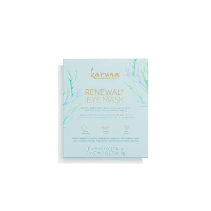 Karuna Skin - Renewal+ Eye Mask, Under Eye Patches for Tired Eyes, Beneath-the- Eye Patch with Burdock Root & Mushroom Extract, Under Eye Patches for Puffy Eyes & Fine Lines, 2 Patches per Pack