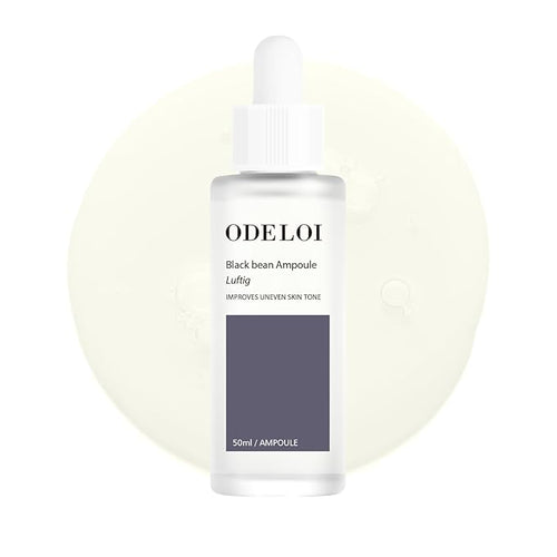 Black bean Ampoule Luftig, Skin Calm Ampoule with Skin Vitalizing, for Sensitive and Combination Skin, Mild Ampoule for Face, Korean Skin Care 1.69 fl.oz.
