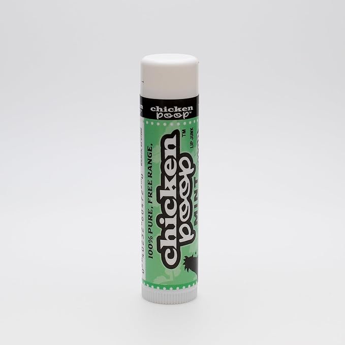 Chicken Poop Lip Balm Simone Chickenbone Mint Duo Moisturizer for Dry Chapped Lips, 0.15 oz, Pack of 2