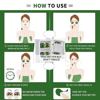 Under Eye Masks for Dark Circles and Puffiness 70PCS, Under Eye Patches for Puffy Eyes Treatment, Under Eye Gel Pads w/Seaweed, Aloe Vera, Peptides for Eye Bags Treatment, Eye Mask Patches Skincare