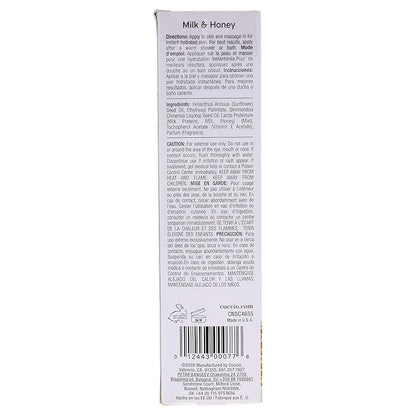 Cuccio Naturale Hydrating Dry Body Oil - Milk & Honey, Paraben-Free, 3.38 Oz