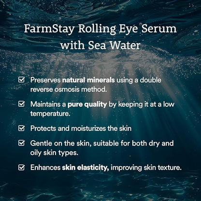 FARMSTAY Vitamin & Collagen Roll-on Eye Serum – Hydrating & Firming Eye Care, Reduces Puffiness, Dark Circles & Fine Lines – Easy-to-Apply Rollerball Design, 0.84 fl. oz.