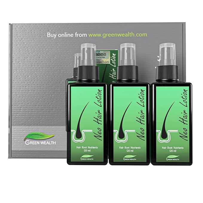 Neo Hair Lotion, 120 ml, Hair Regrowth Treatment Hair Growth Strengthens Damaged Hair Loss And Revitalizes Scalp Hair Care Pack of 3