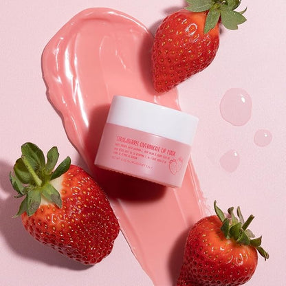W7 Sweet Dreams Overnight Lip Mask Trio - Strawberry, Apple & Grapefruit Flavor Gift Set - Vitamin E, Aloe Vera and Grape Seed Oil - For Hydrated, Full Looking & Irresistible Lips