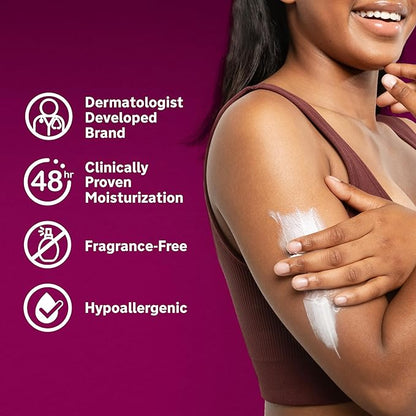 Lubriderm Advanced Therapy Fragrance Free Moisturizing Hand & Body Lotion + Pro-Ceramide with Vitamins E & Pro-Vitamin B5, Intense Hydration for Extra Dry Skin, 16 fl. oz, 2 Pack